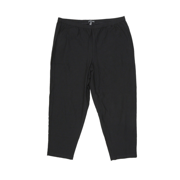 Eileen Fisher System Tapered Ankle Pants Black Size L